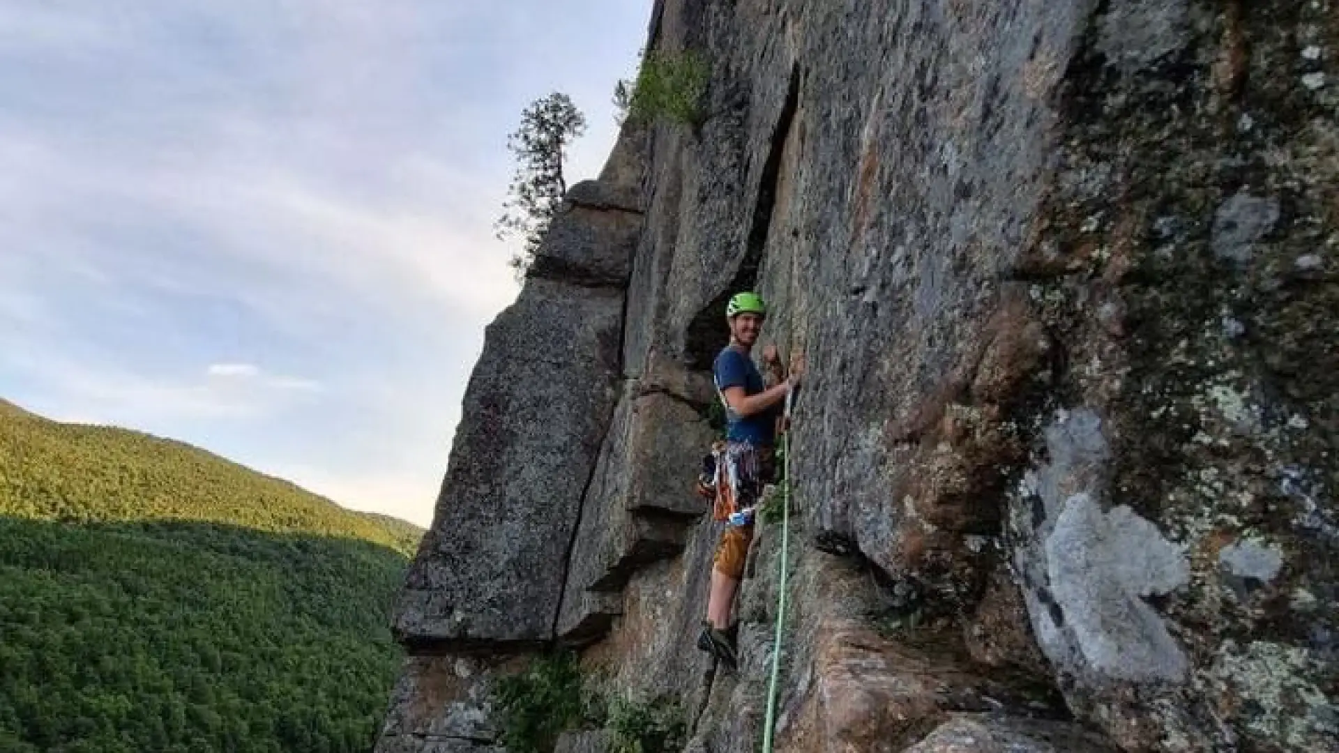 Climbing rock faces