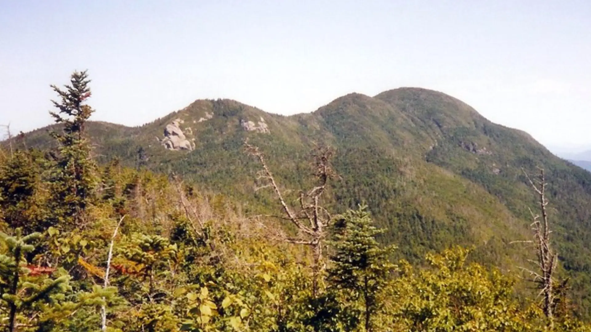 A warm photo of tall mountains