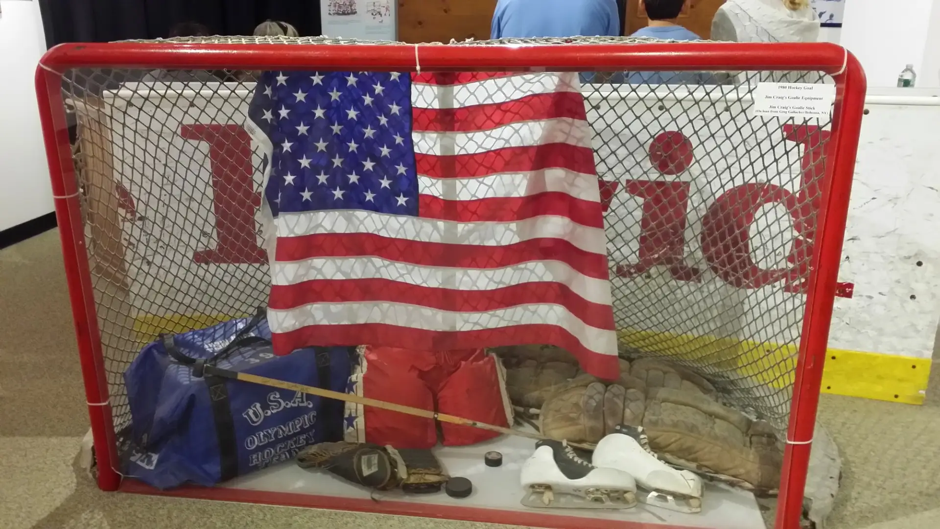 The hockey net for the 1932 Olympics