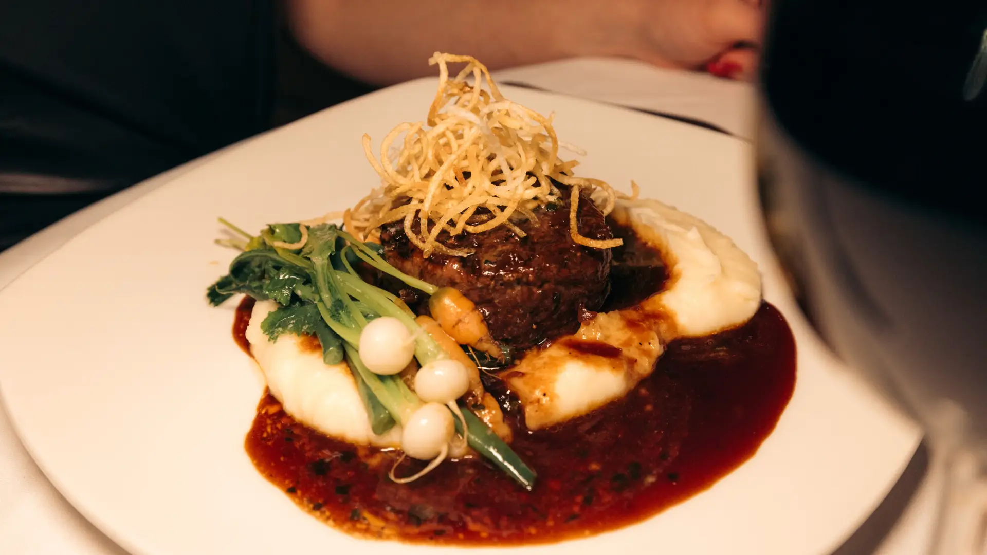 A high end steak dinner.