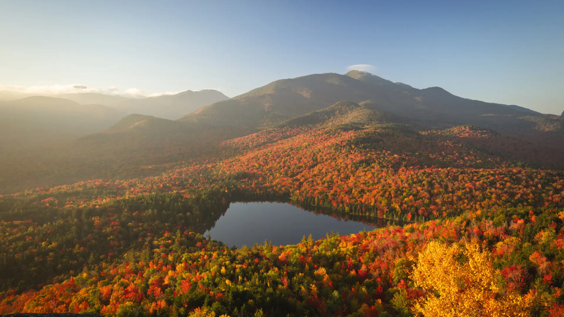 Heart Lake in the fall