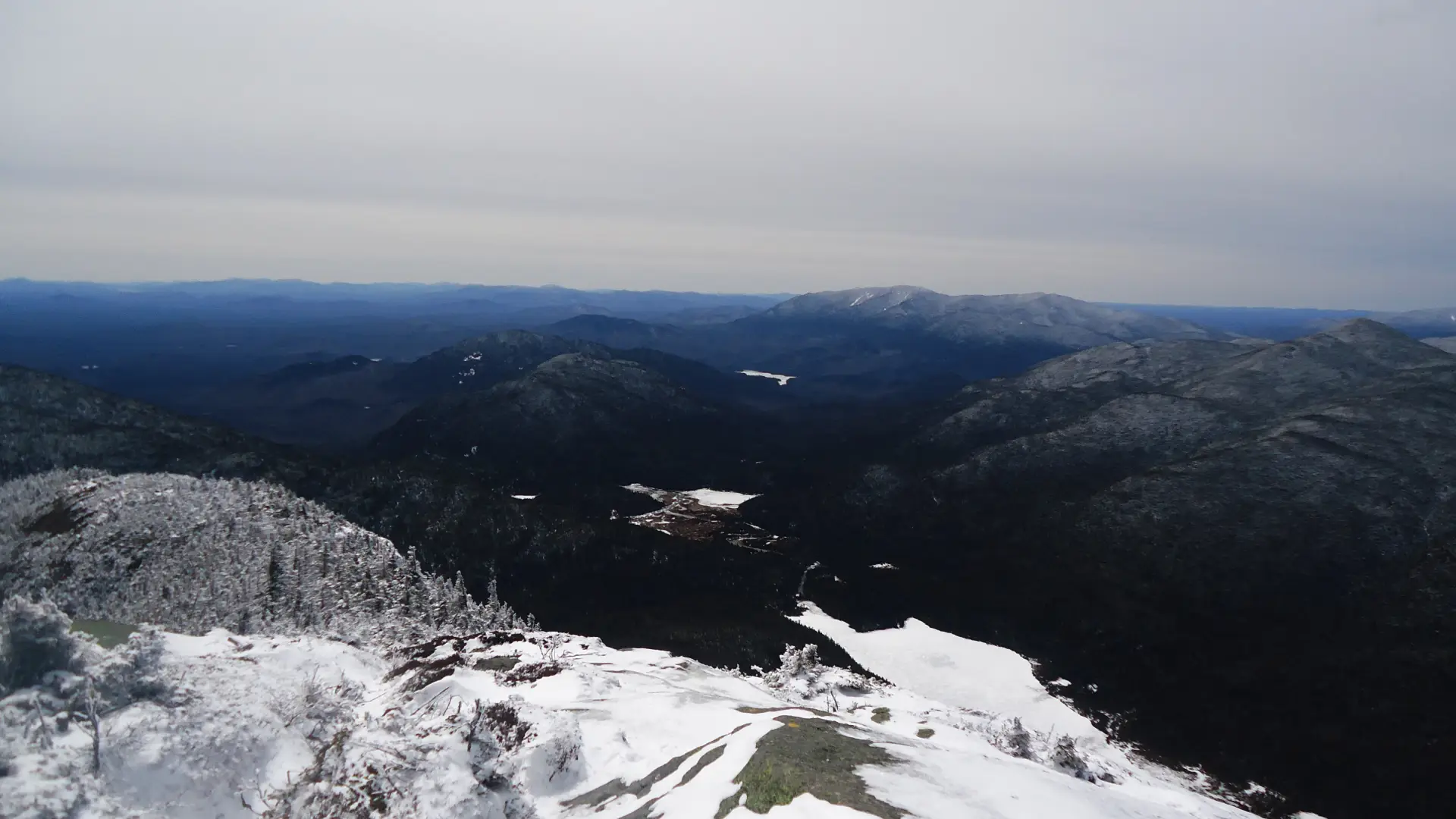 Snowy mountain landscape