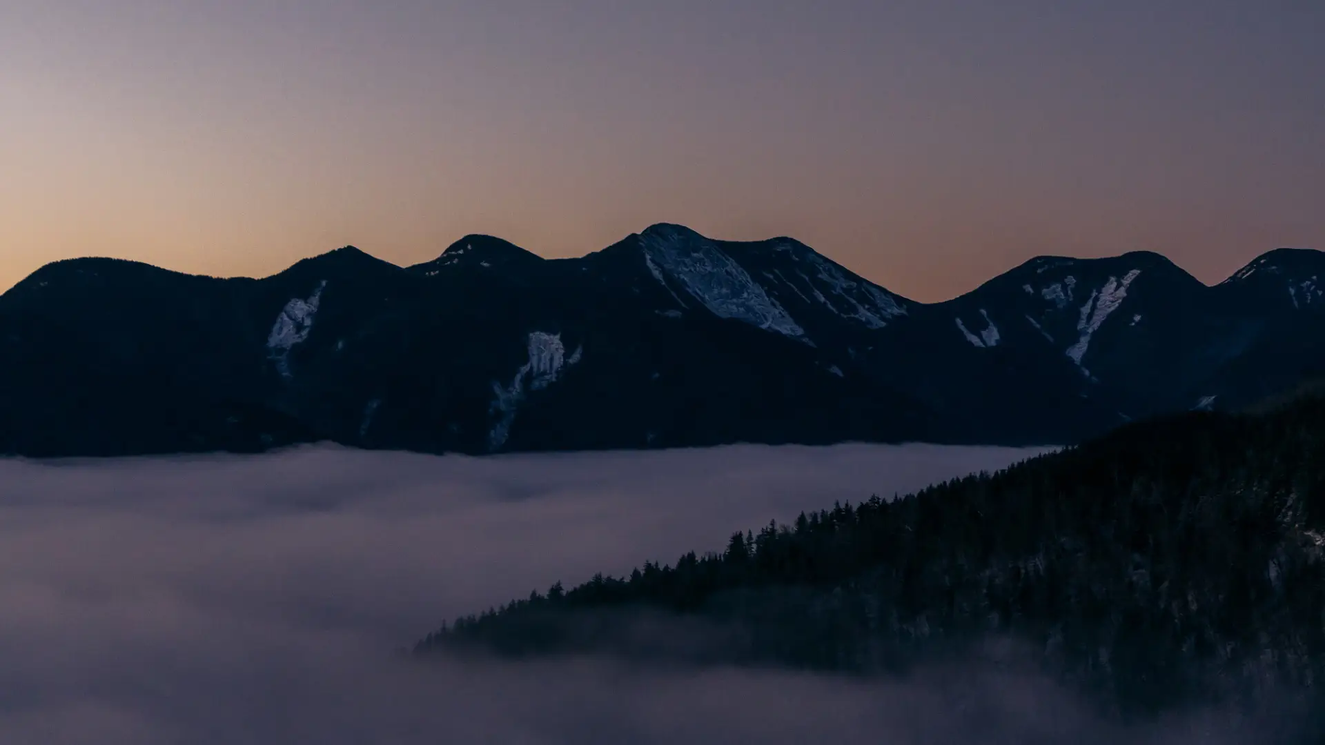 The sun about to rise on the Great Range.