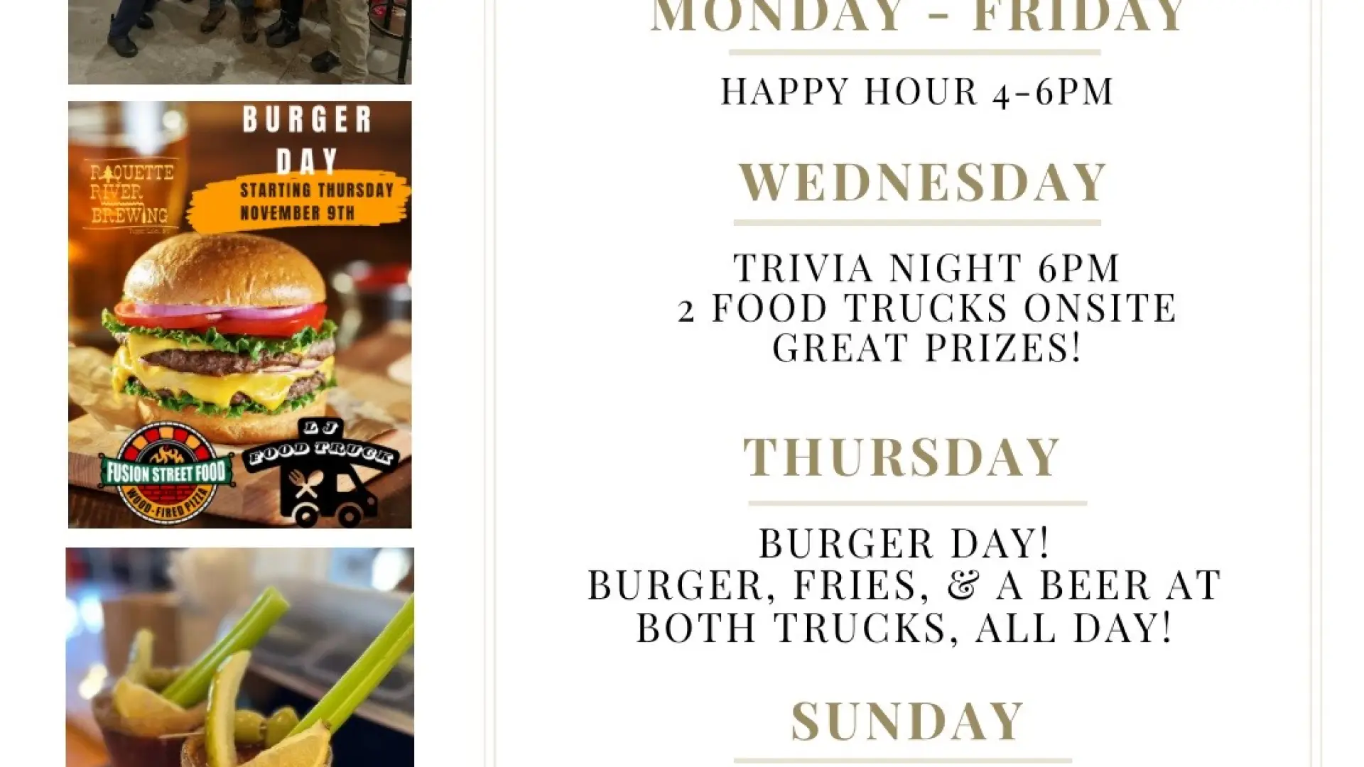 Weekly happenings