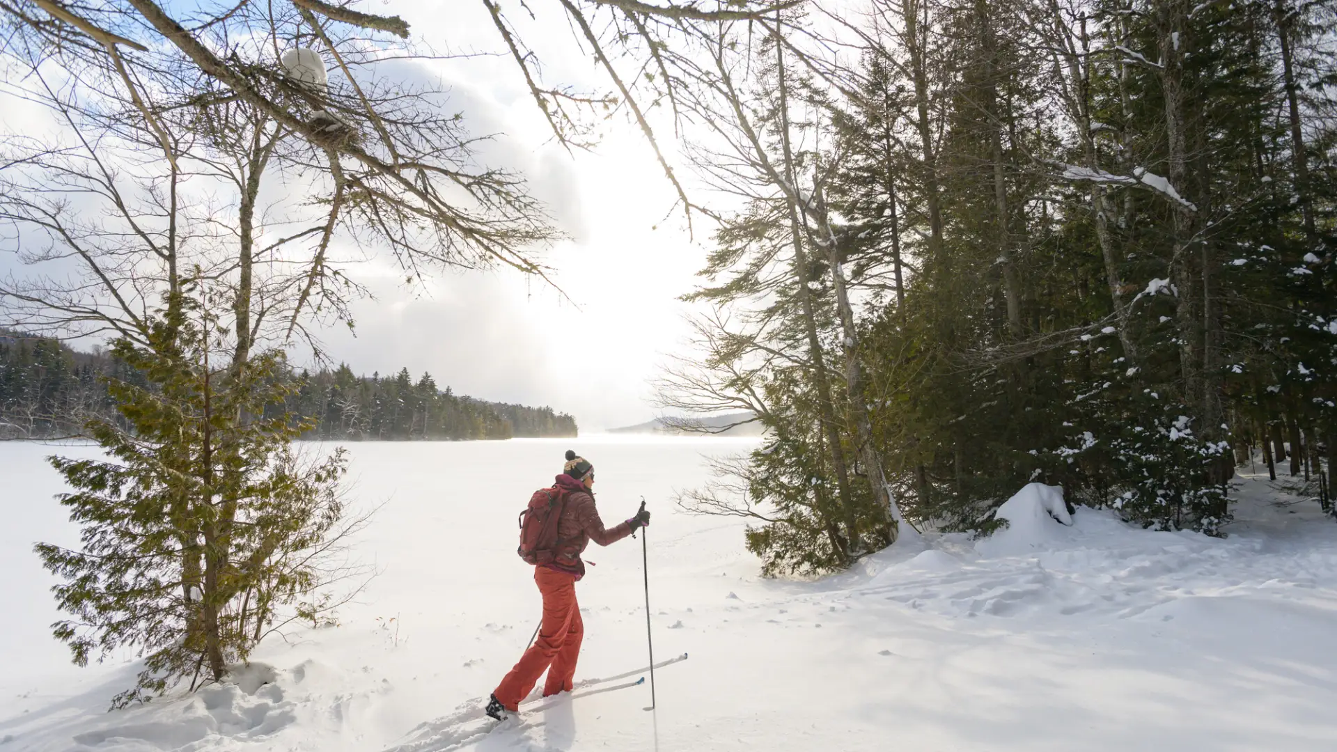 Cross Country Skier at Whiteface Landing