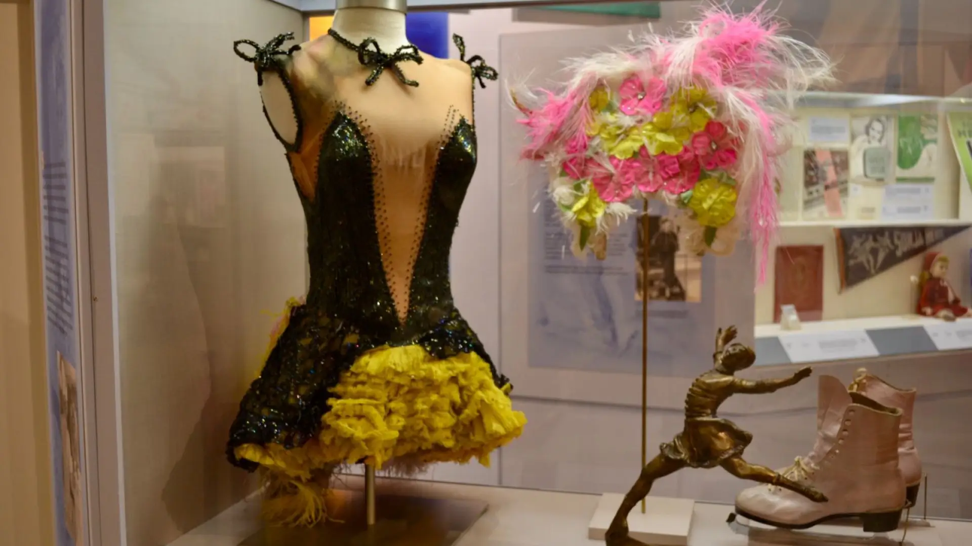 A headpiece Sonja Henie wore while touring with her Hollywood Ice Revue in the 1950s.