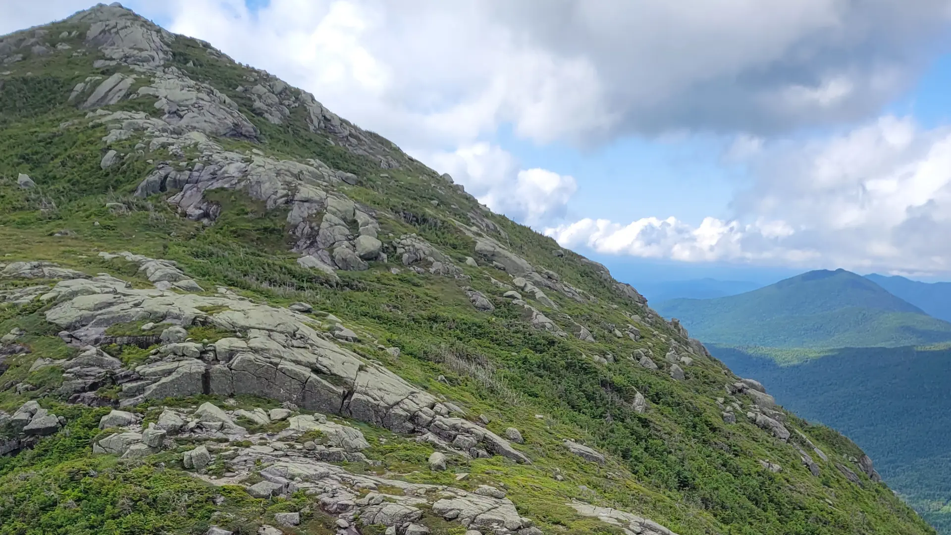 A large rocky summit