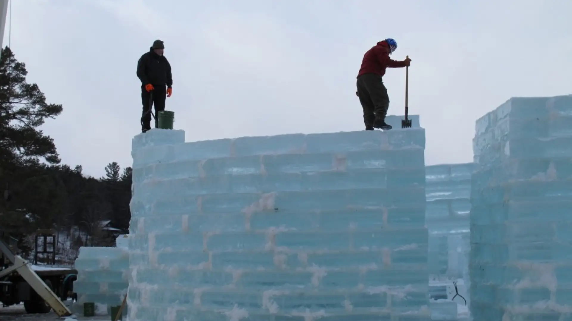 Ice palace construction