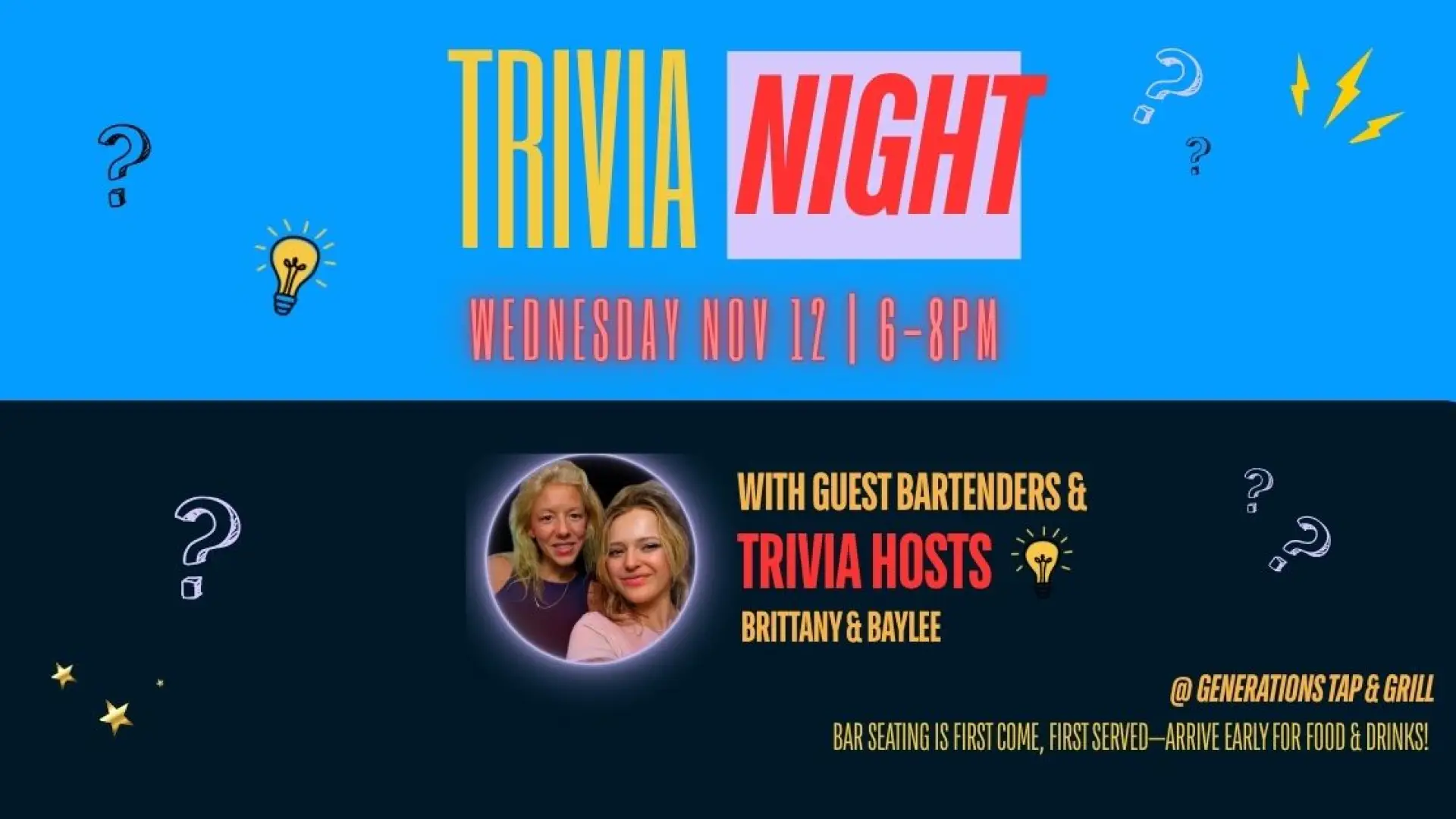 Trivia Night at Generations Tap & Grill