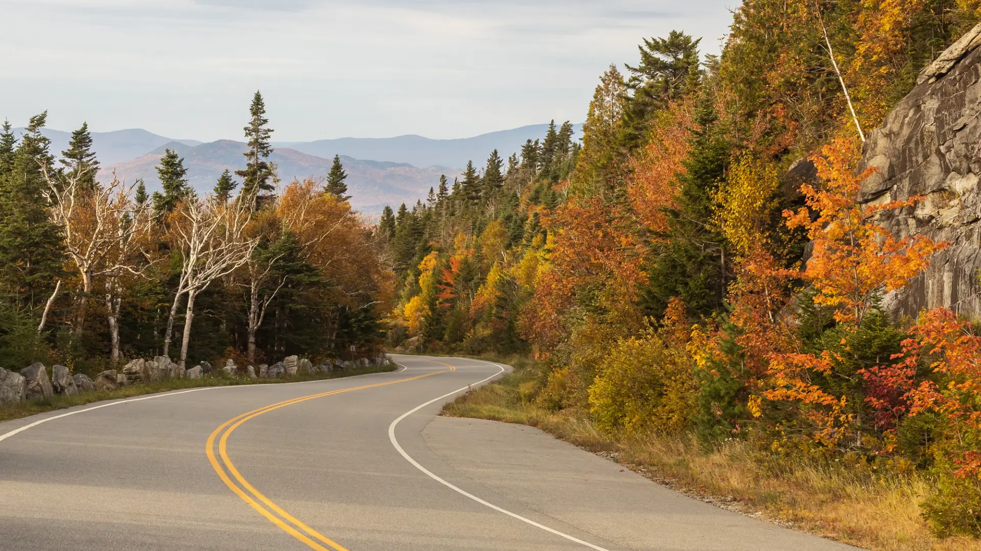 Fall foliage on the Whiteface Veterans' Memorial Highway