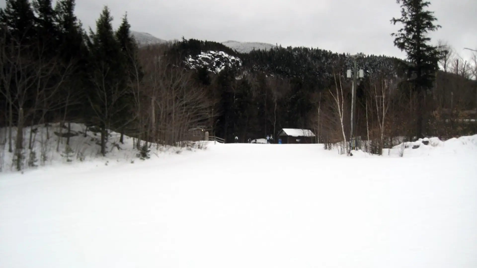 This Whiteface ski trail is an easy, Green Circle, trail.