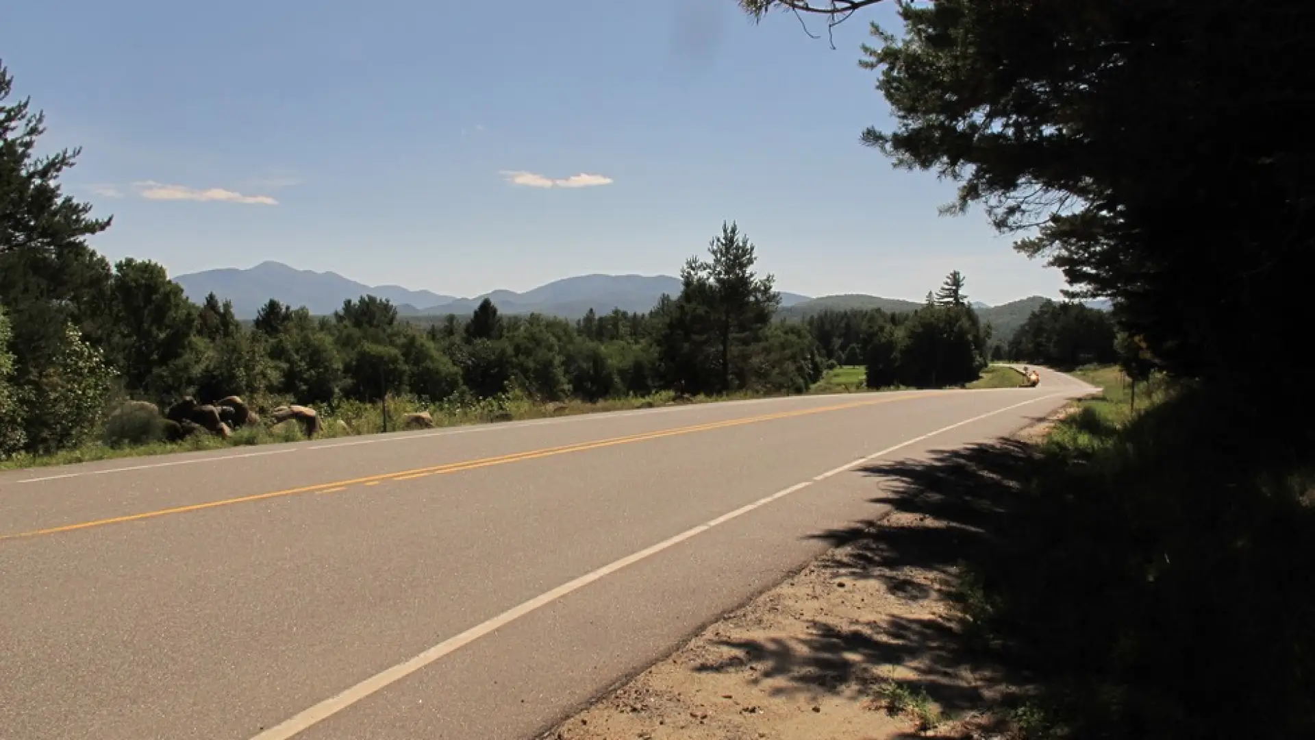 Adirondack High Peaks seen from the road