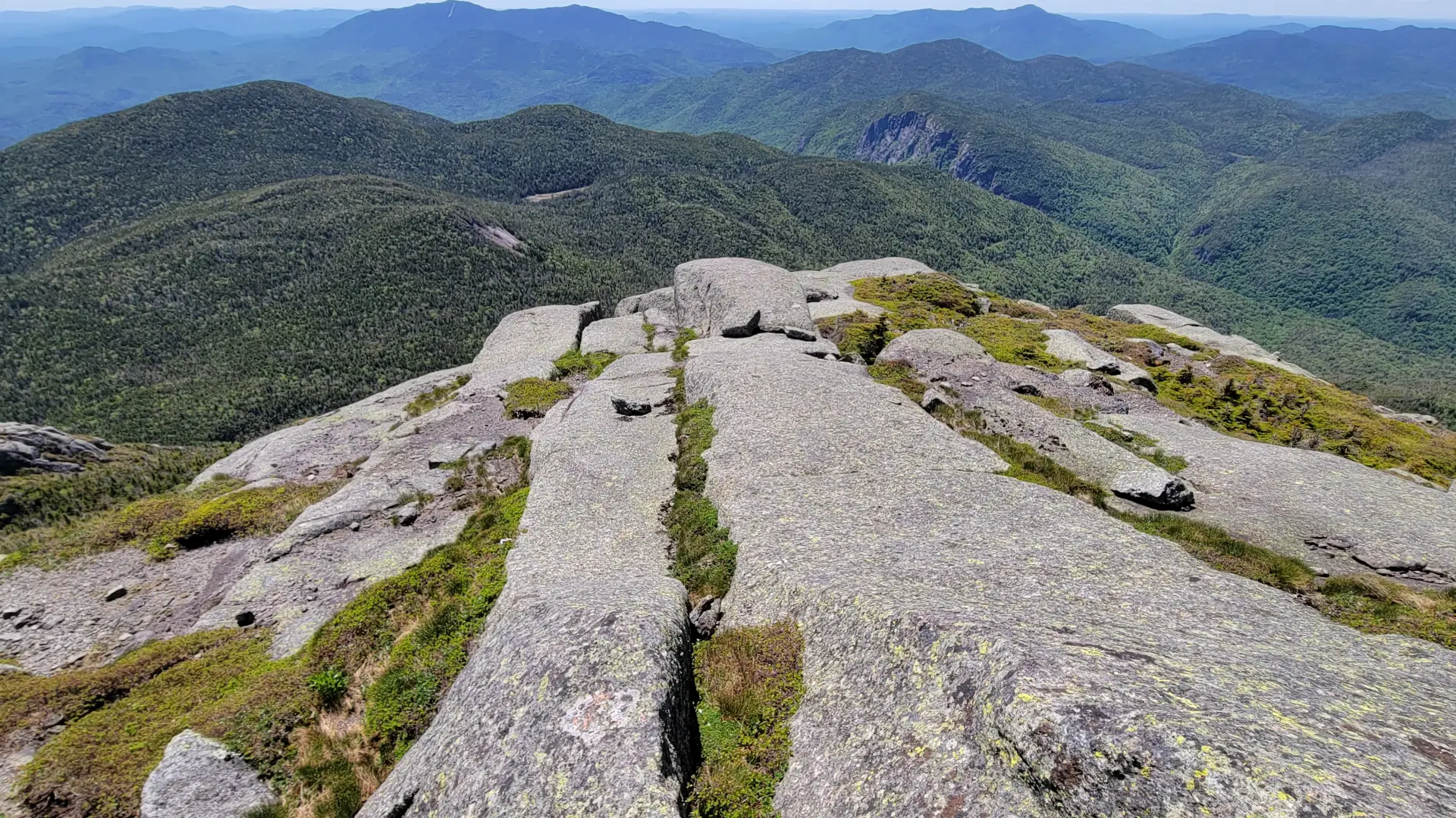 Looking down from the alpine summit of Iroquois