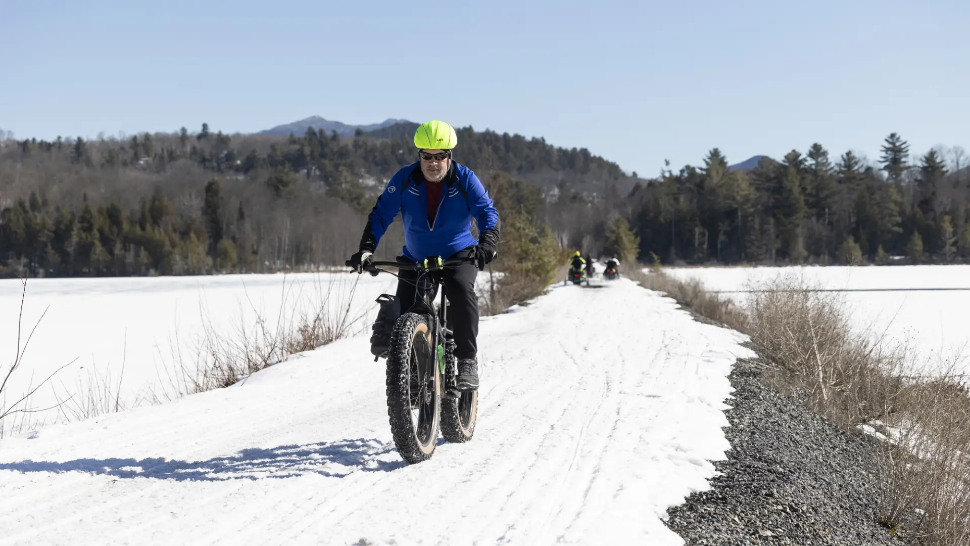 Fat-tire biking on the Adirondack Rail Trail