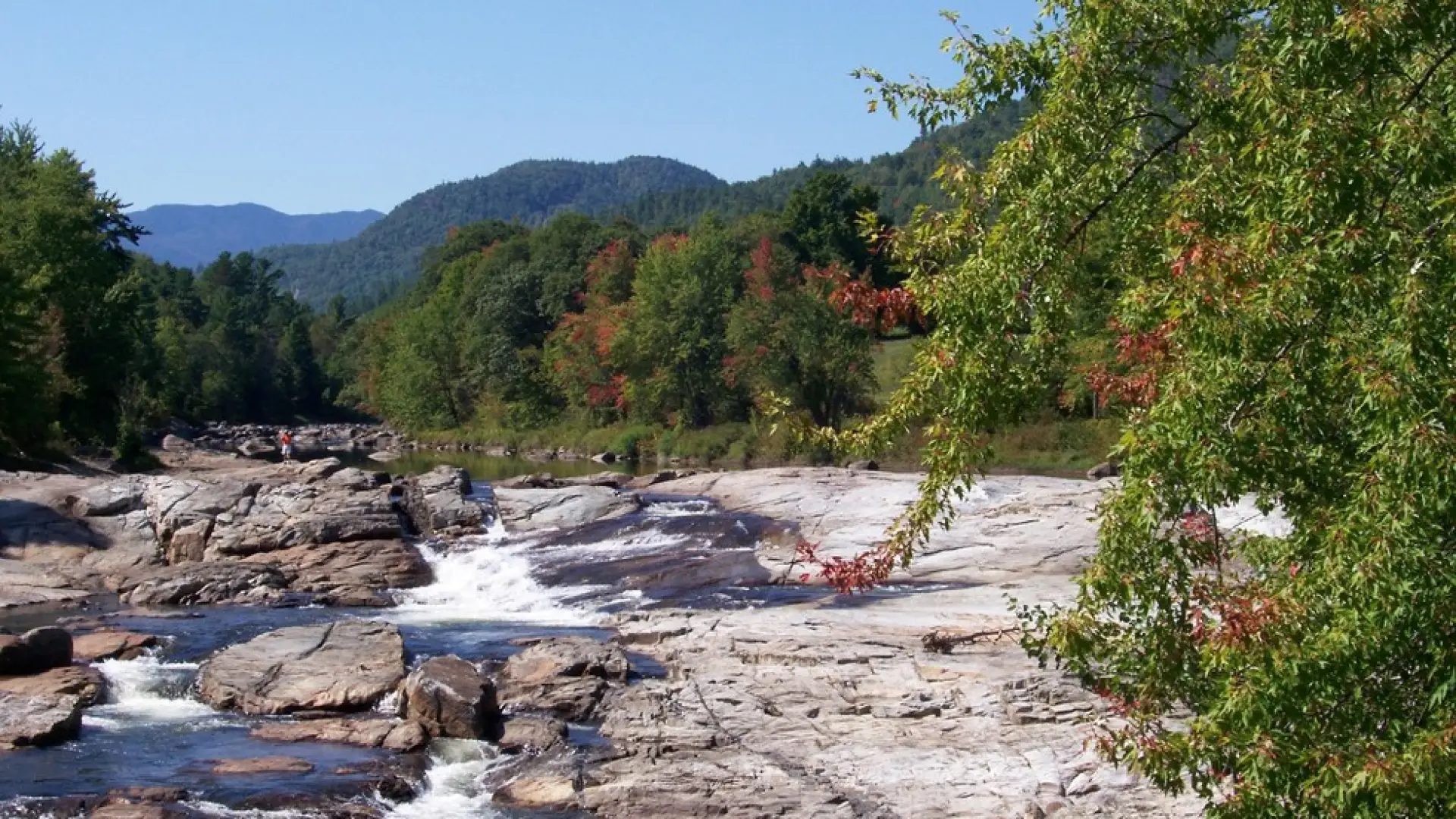 Don't miss the Jay Covered Bridge park. A great pc.ace for a highly scenic picni