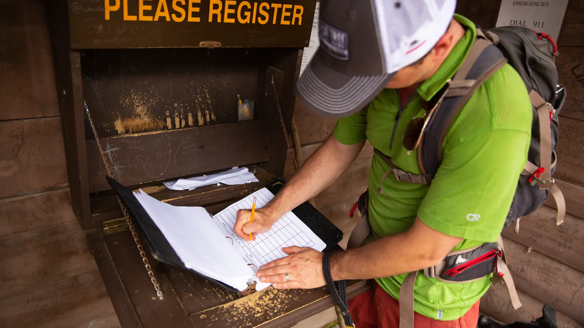 Always sign the register, before and after the hike.