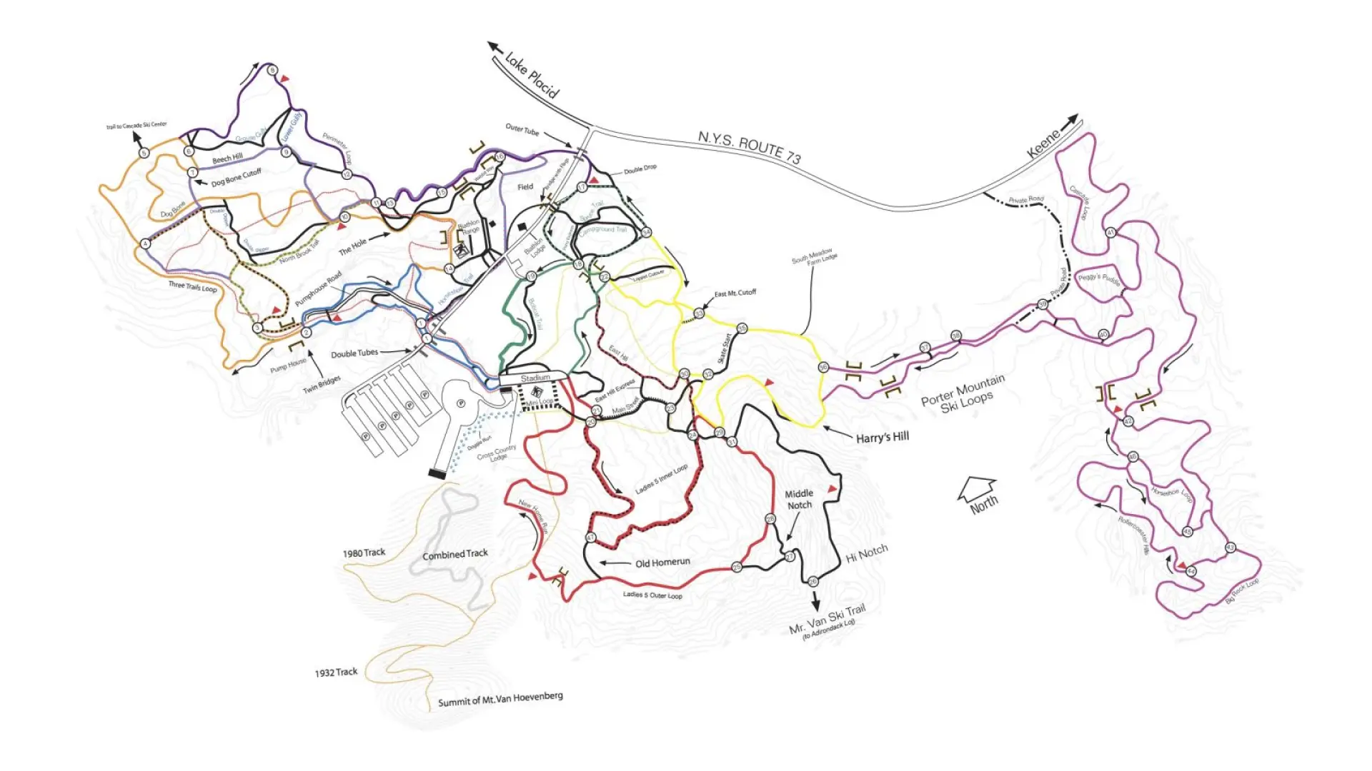 Mt Van Ho cross country Trail Map