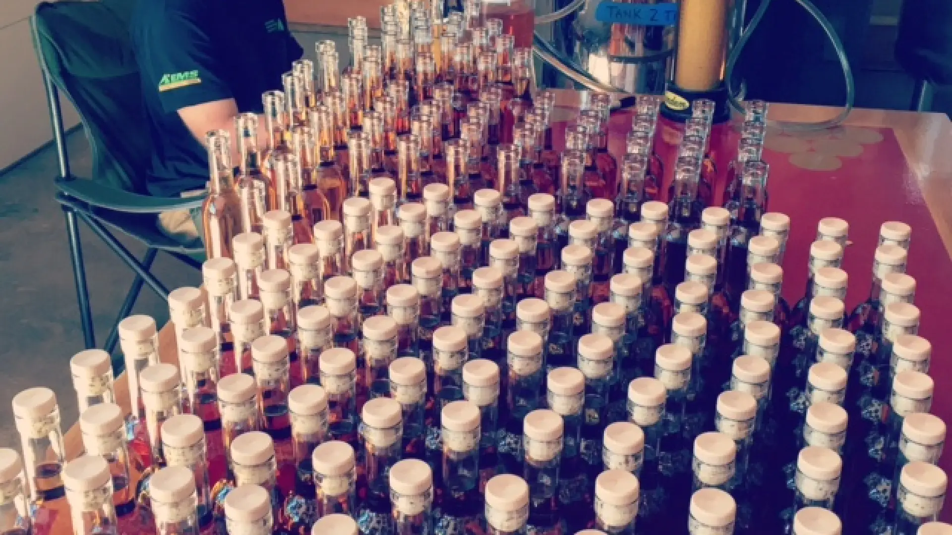 Bottling the Apple Brandy!
