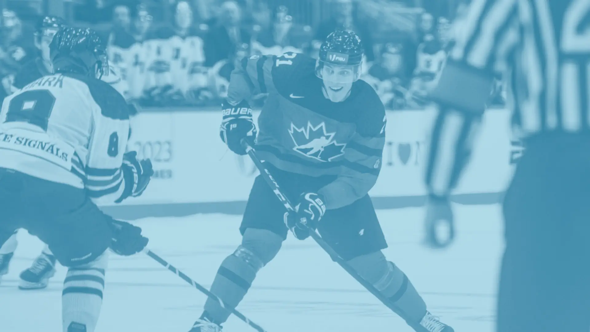 An international hockey game