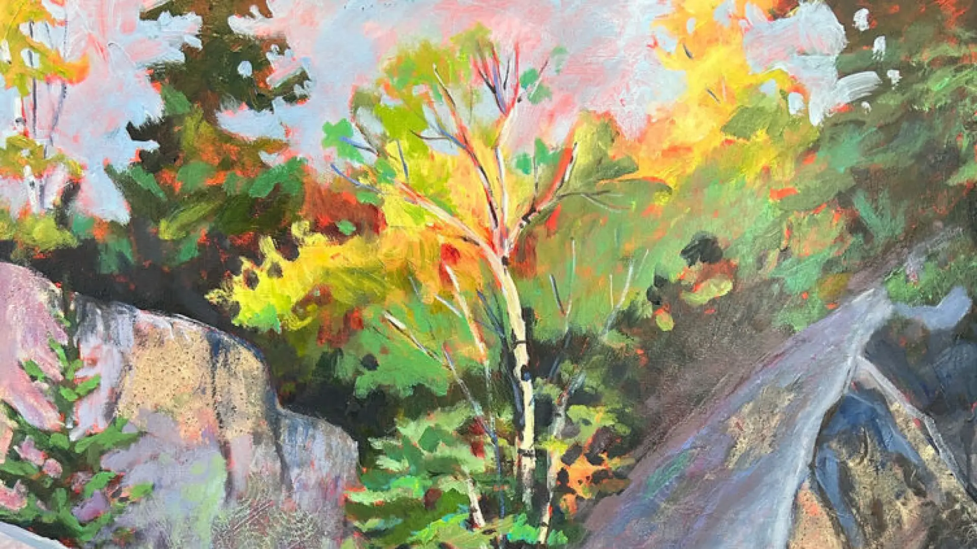 Acrylic landscape painting by Holly Friesen