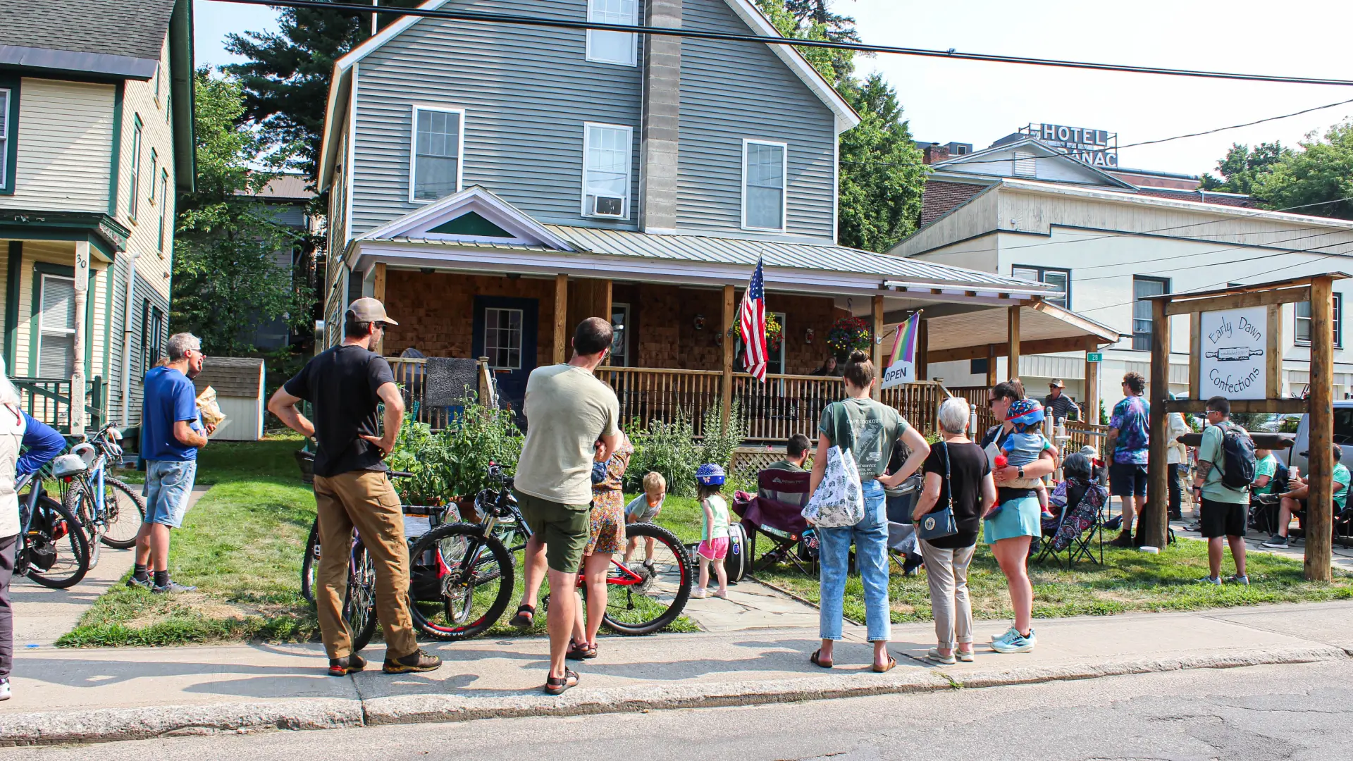 music at early dawn porch