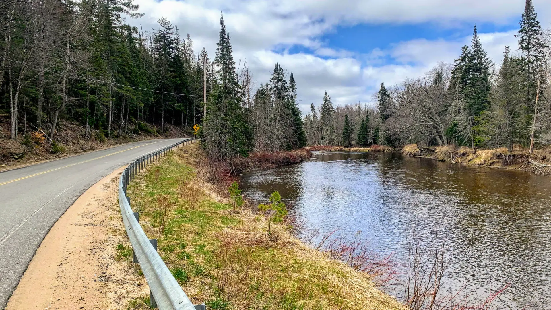 A view of the Ausable River from River Road.
