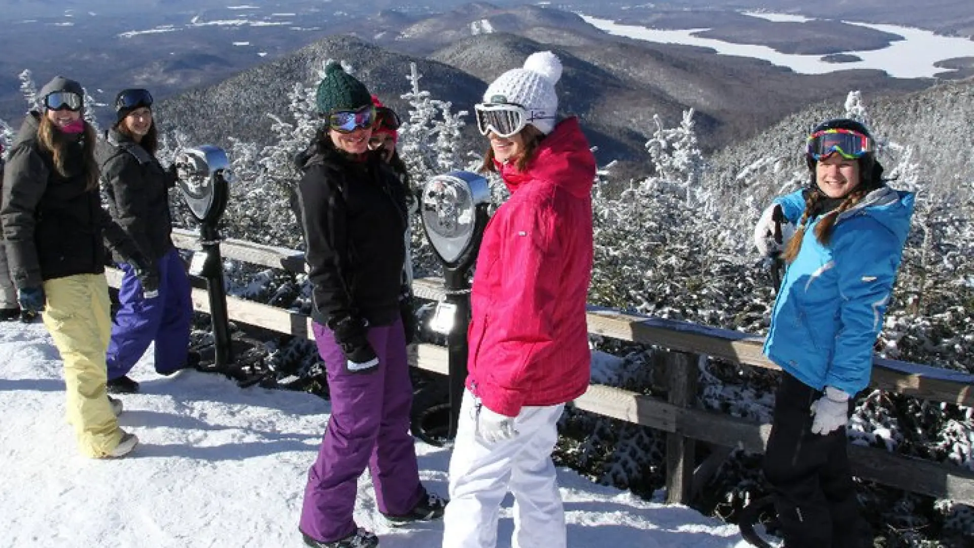 View from top of gondola at Whiteface Ski Area in New York