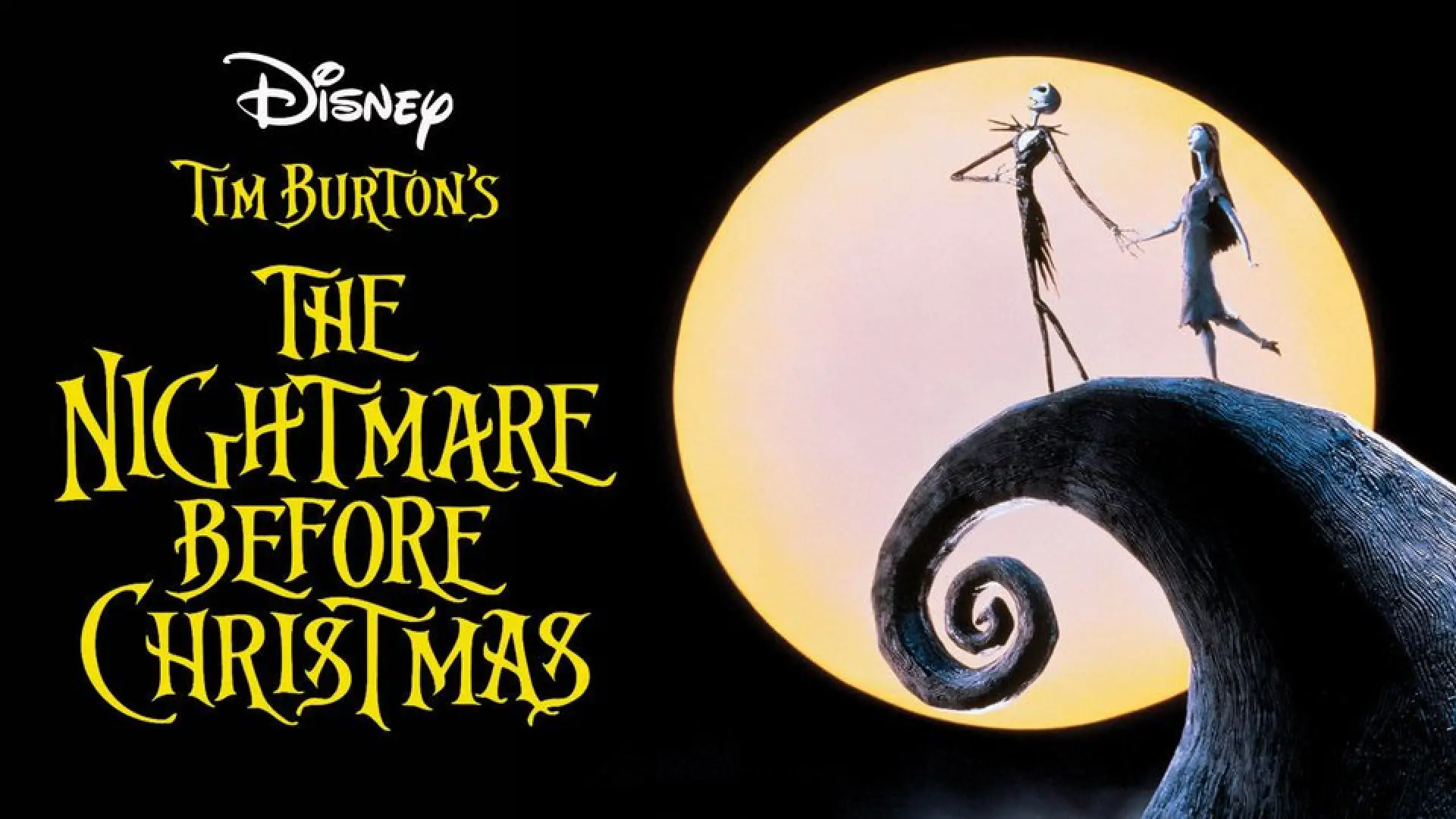 Promotional image for Tim Burton's 1993 "Nightmare Before Christmas" animated film