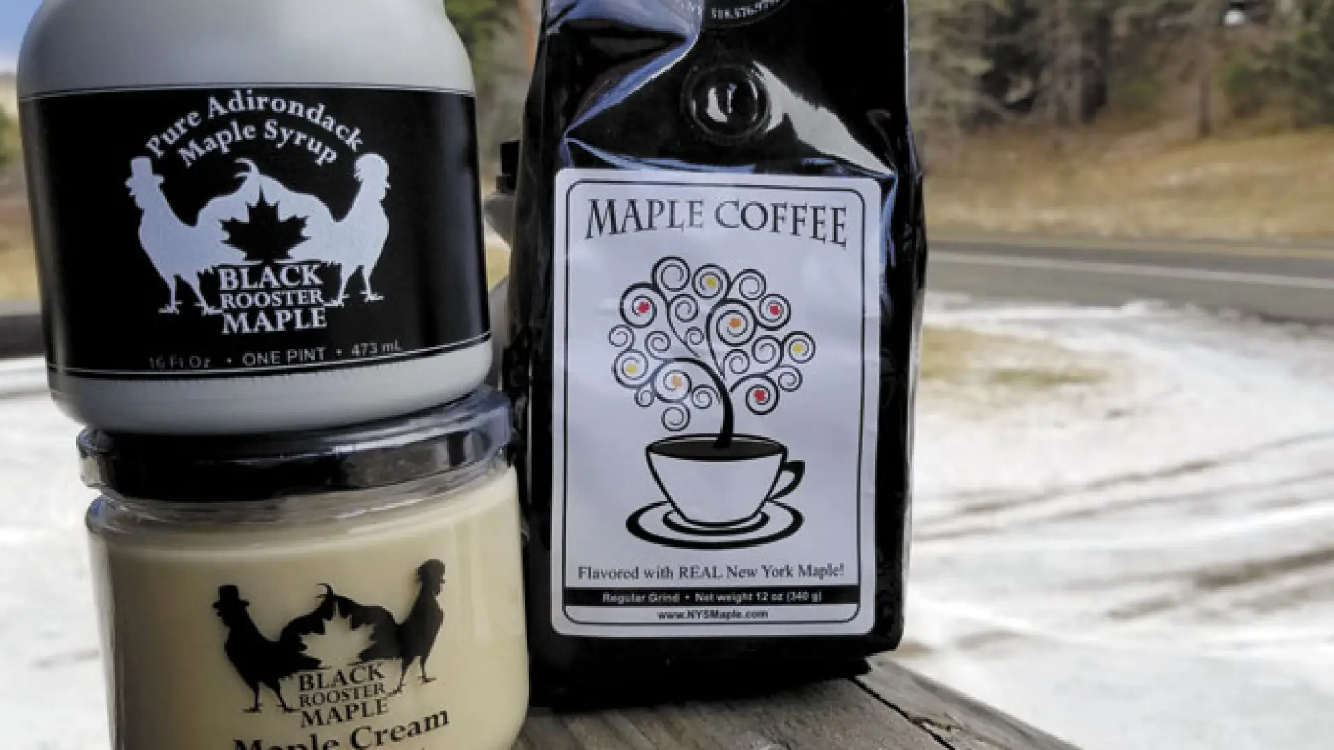 Black Rooster Maple is named for the their rooster, who wears a top hat.
