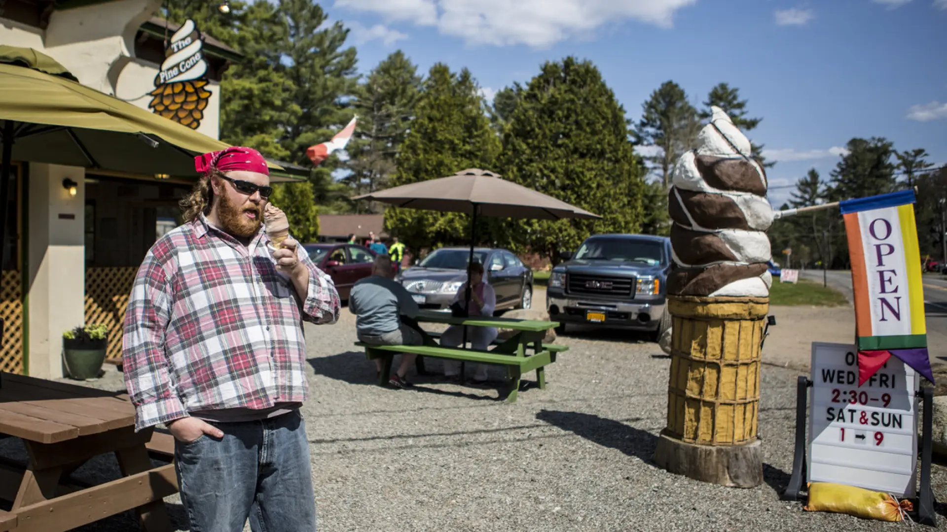 We suggest taking your helmet off before indulging!