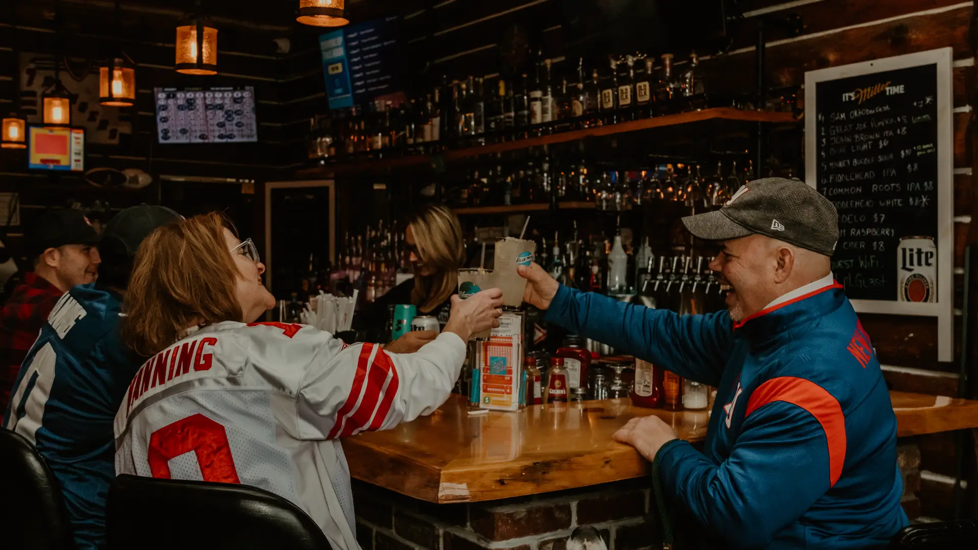 Patrons enjoy game day at the bar.  Photo Credit to A. Kelly.