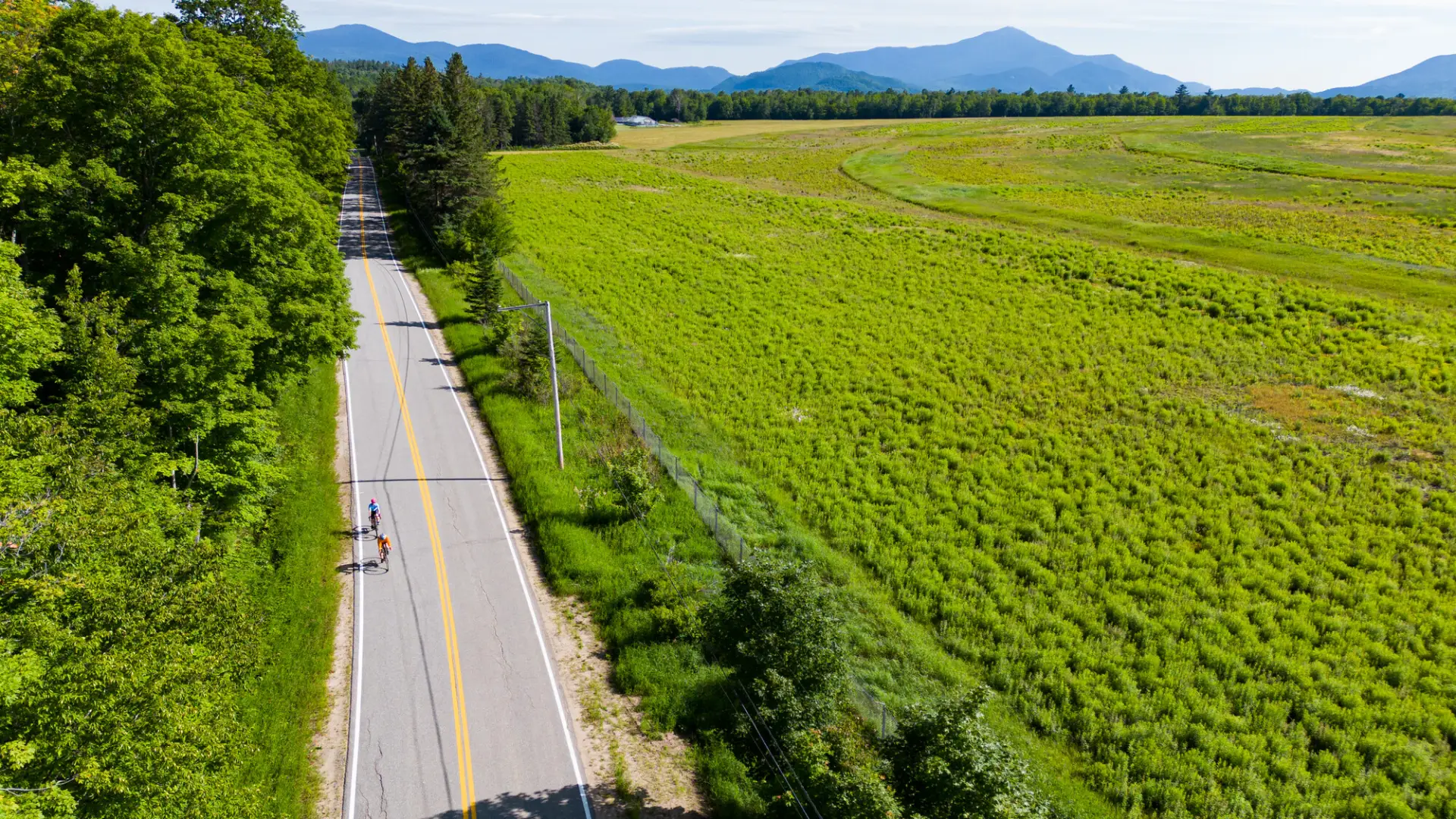 A couple of road cyclists on a scenic ride
