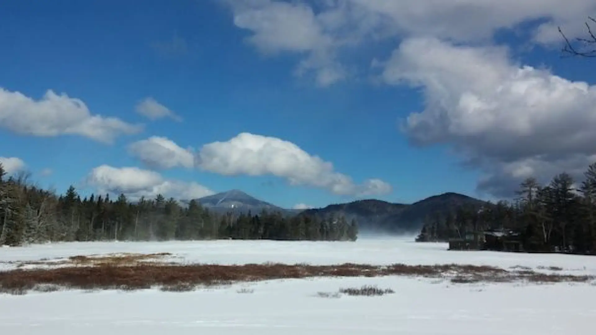 Fluffy white clouds and fluffy white snow -- great views of our winter wonderland!