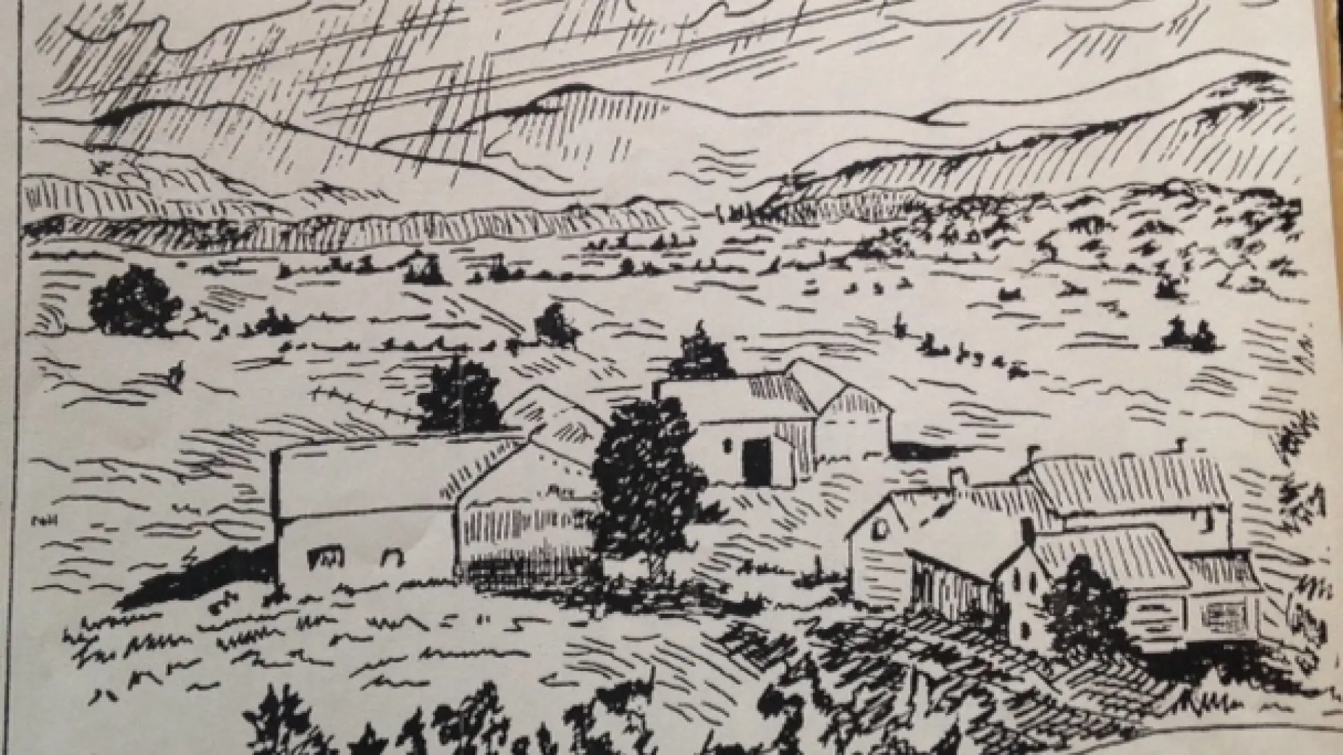 A sketch of the land when Anna lived at Heaven Hill Farm.