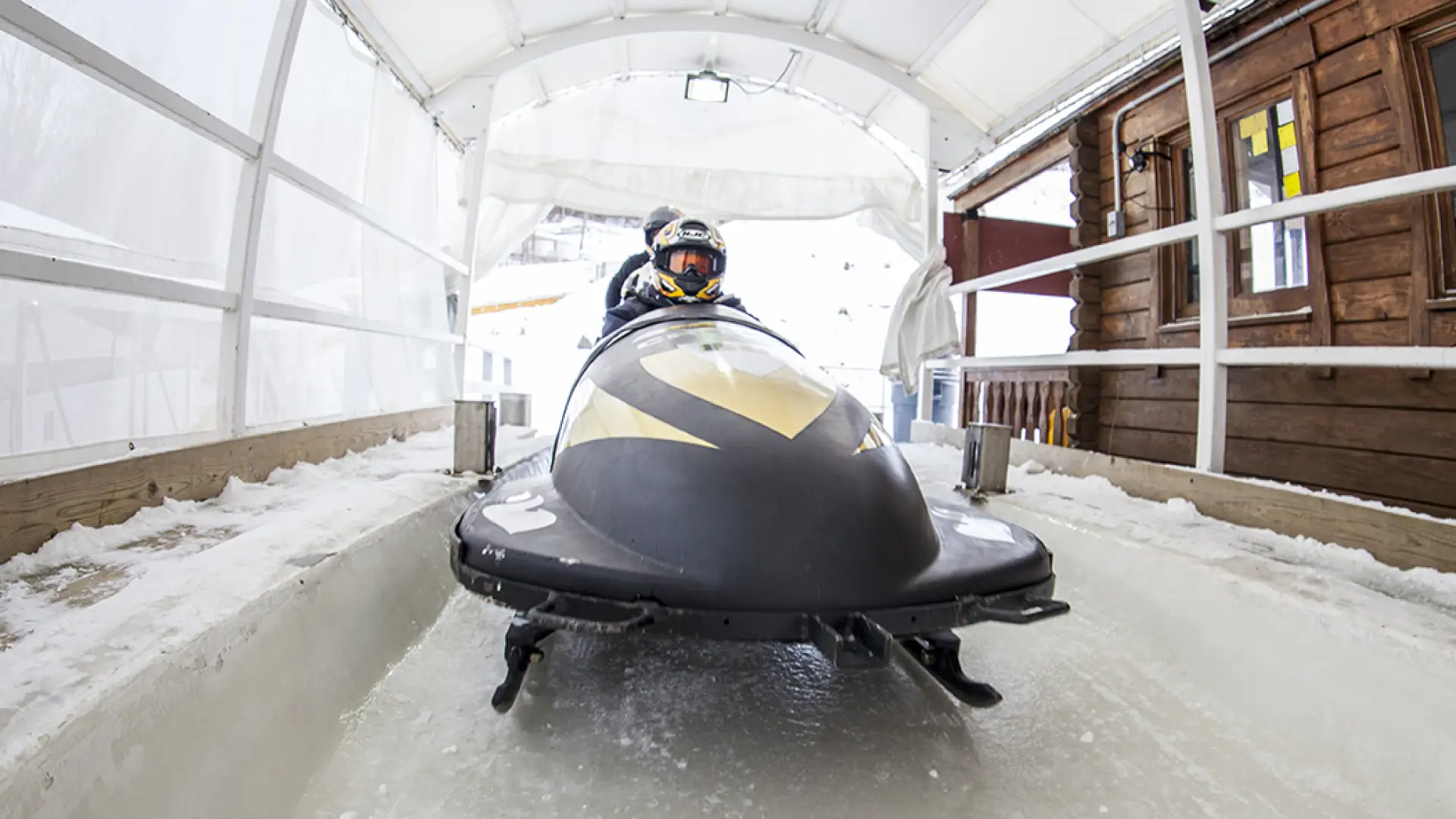 Keep your hands & arms inside the sled