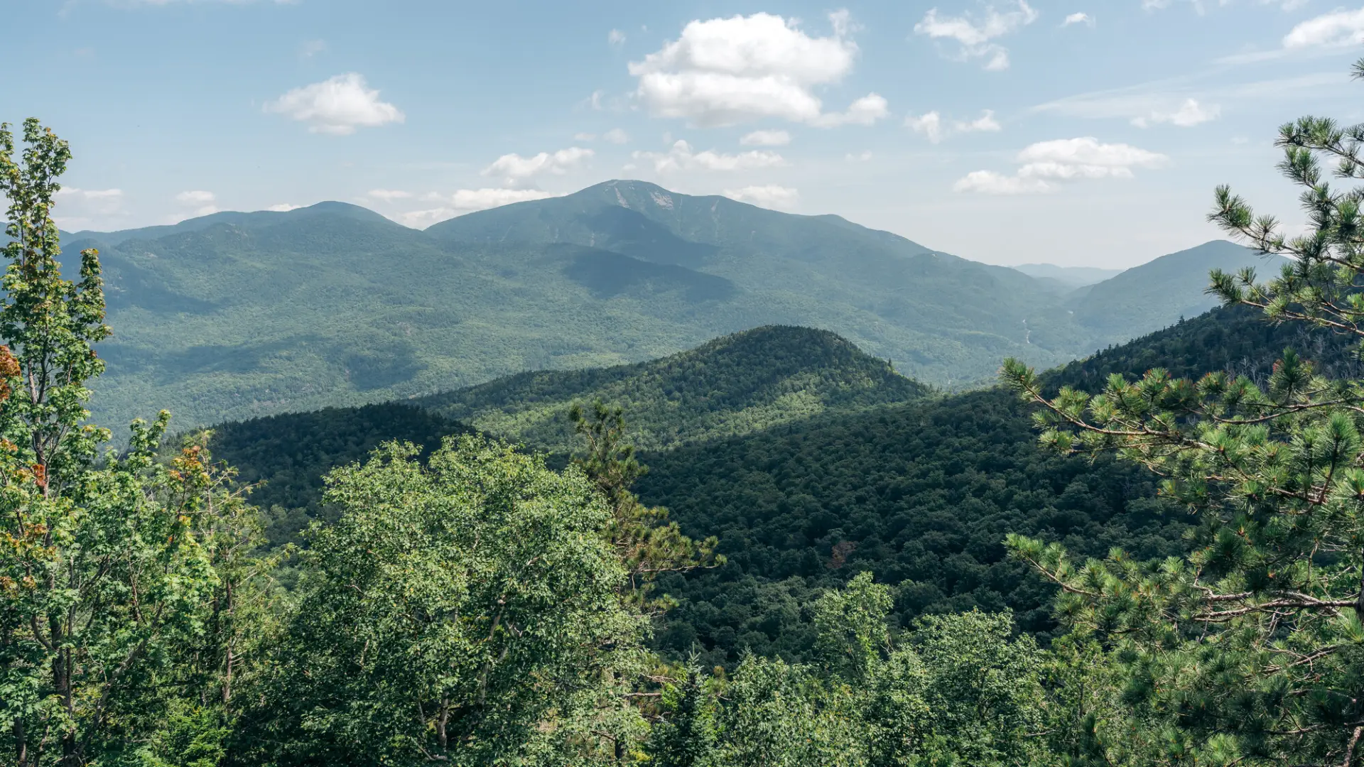 View from Rooster Comb of nearby High Peaks
