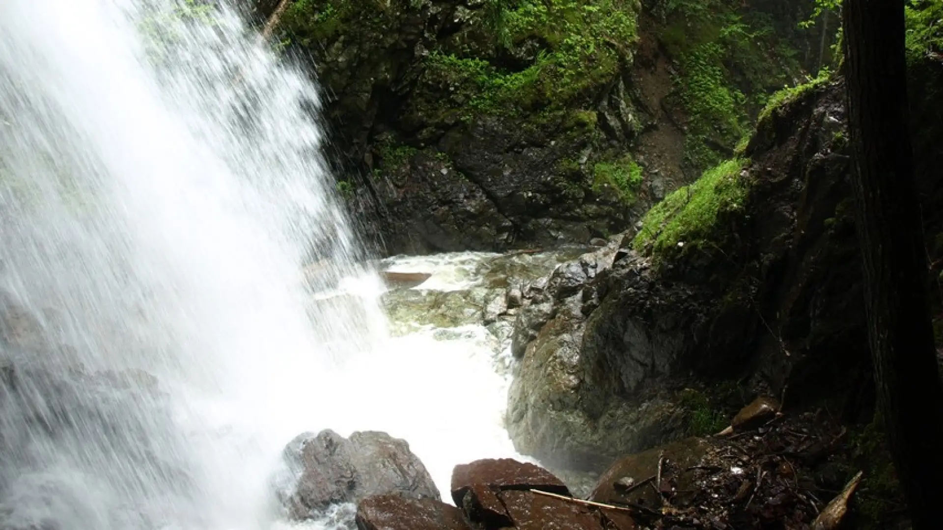 Near the edge of a waterfall