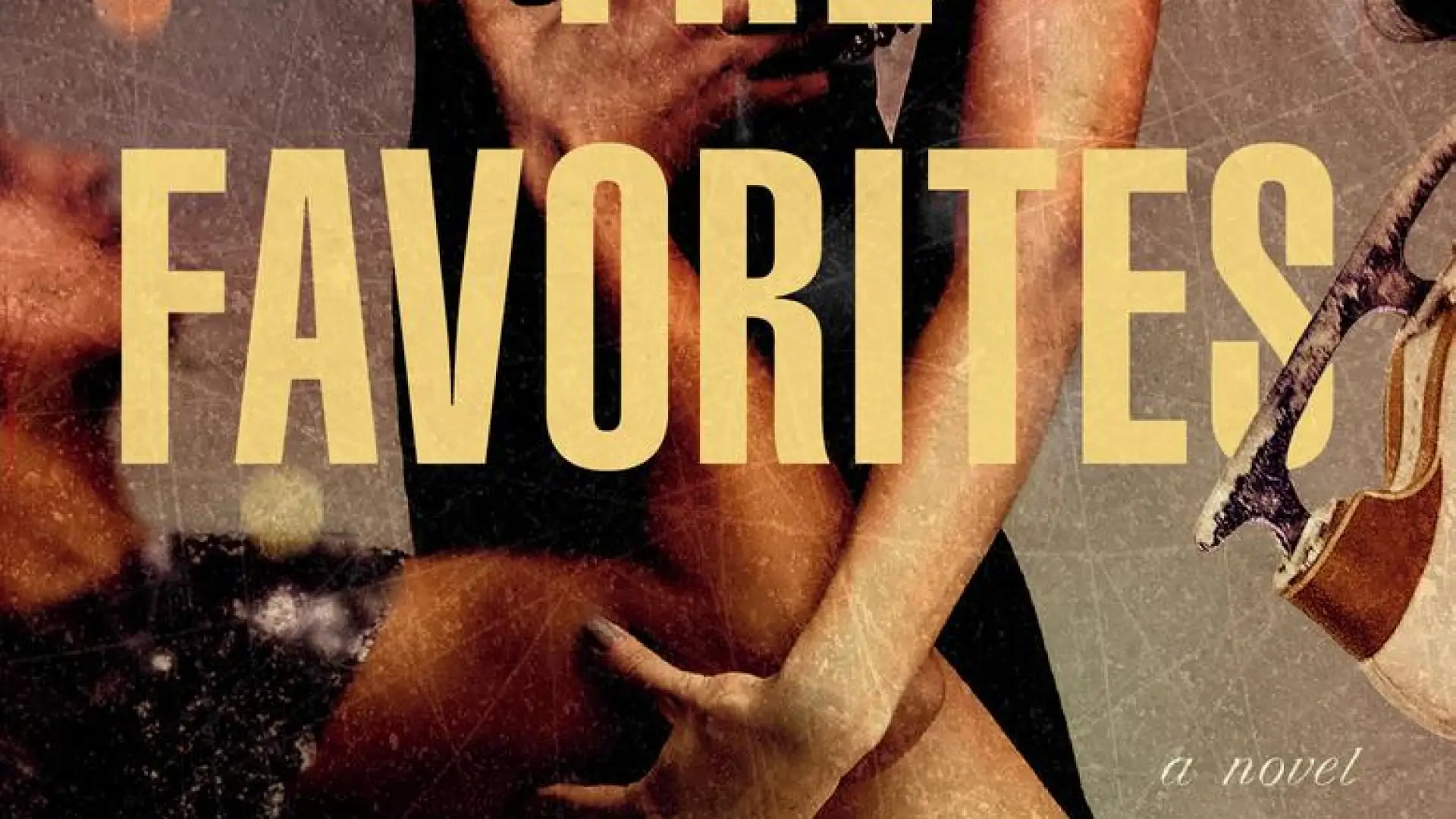 Book cover for The Favorites by Layne Fargo. Features a figure skating pair performing a lift.