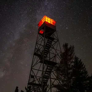 A starry fire tower hike in the Adirondacks.