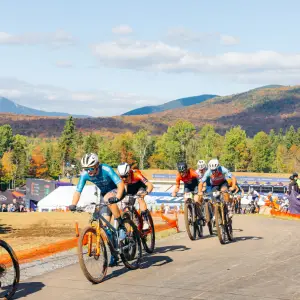 The UCI Mountain Biking event in Lake Placid.