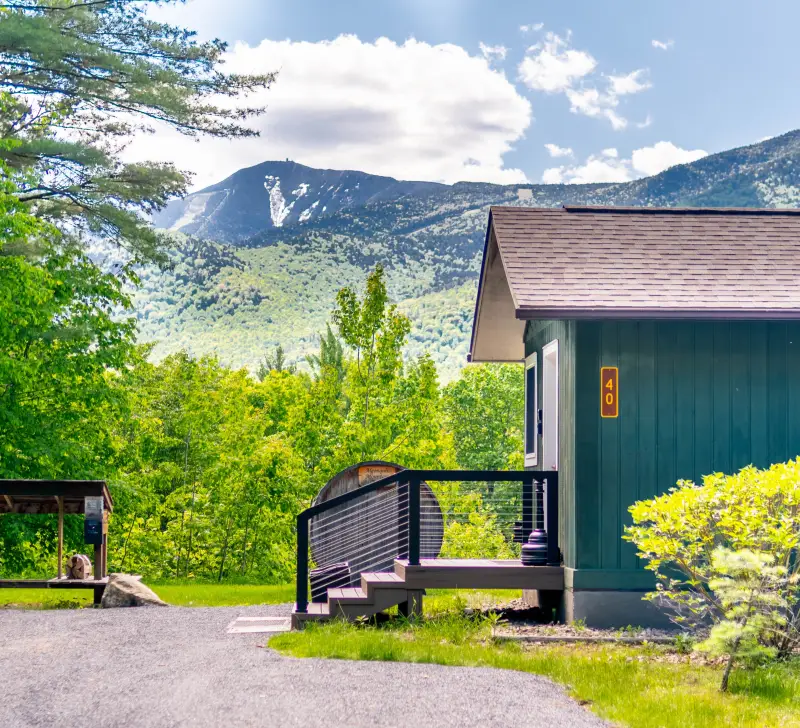 Exterior of Chalet with Whiteface in the distance