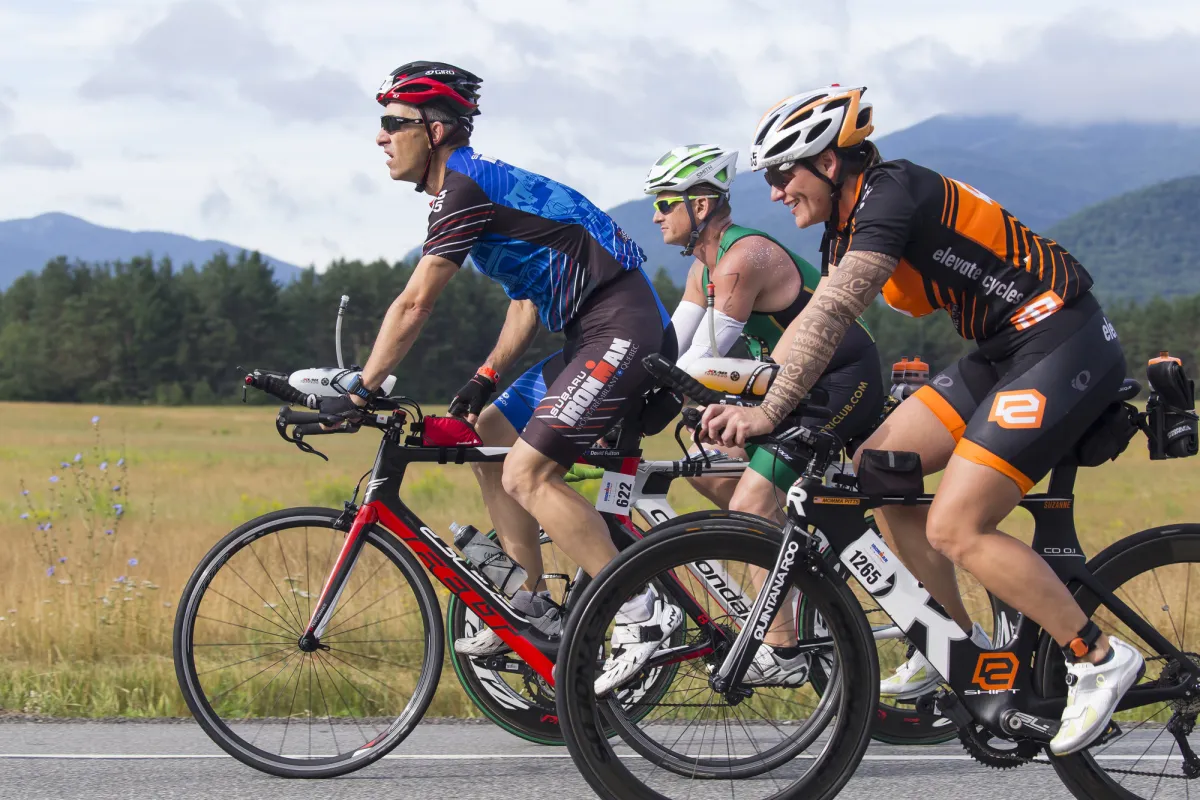 Cyclists on the road