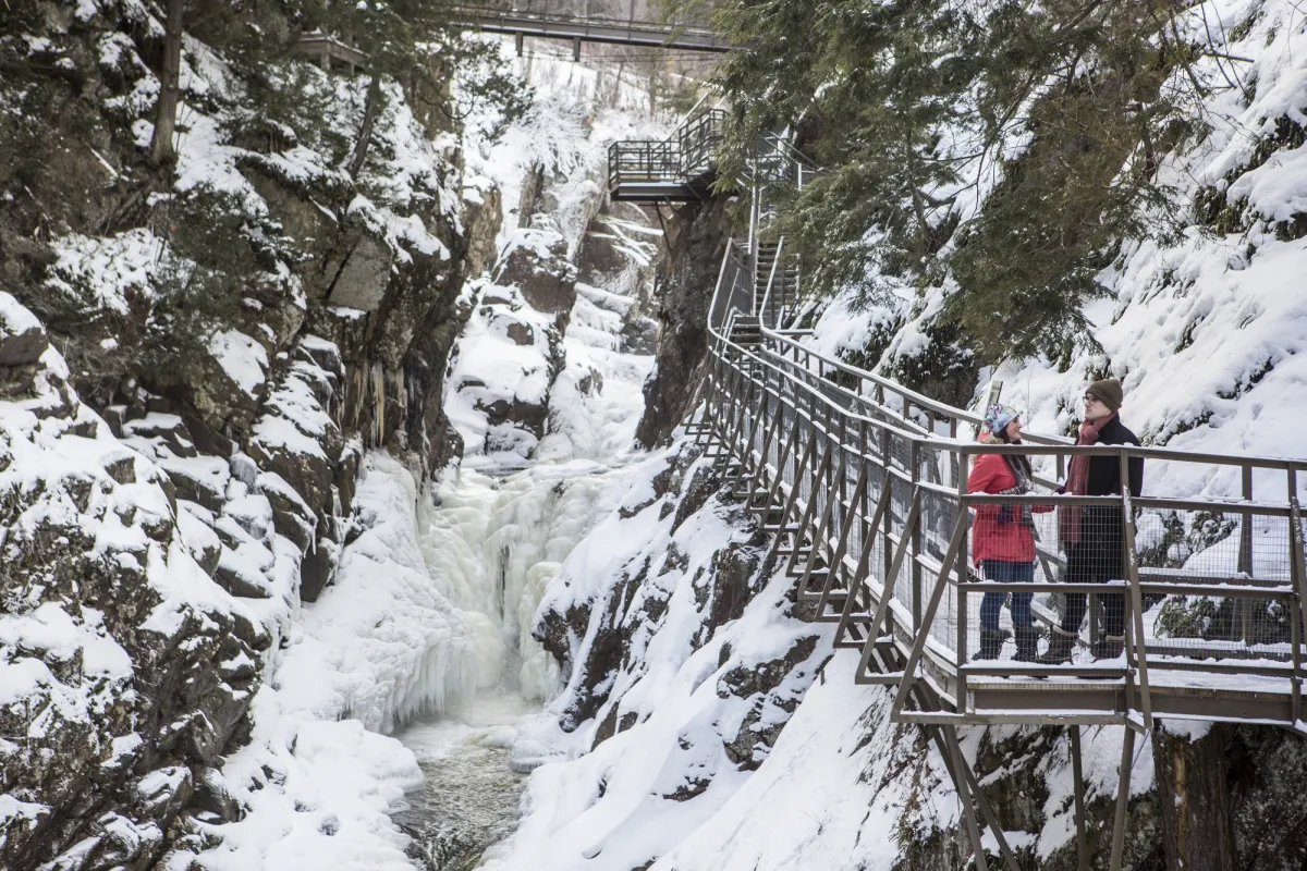 High Falls Gorge in the winter