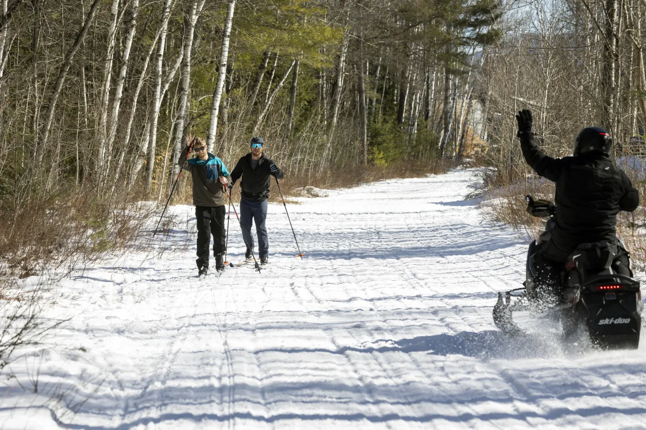 Sharing the Rail Trail in the winter.