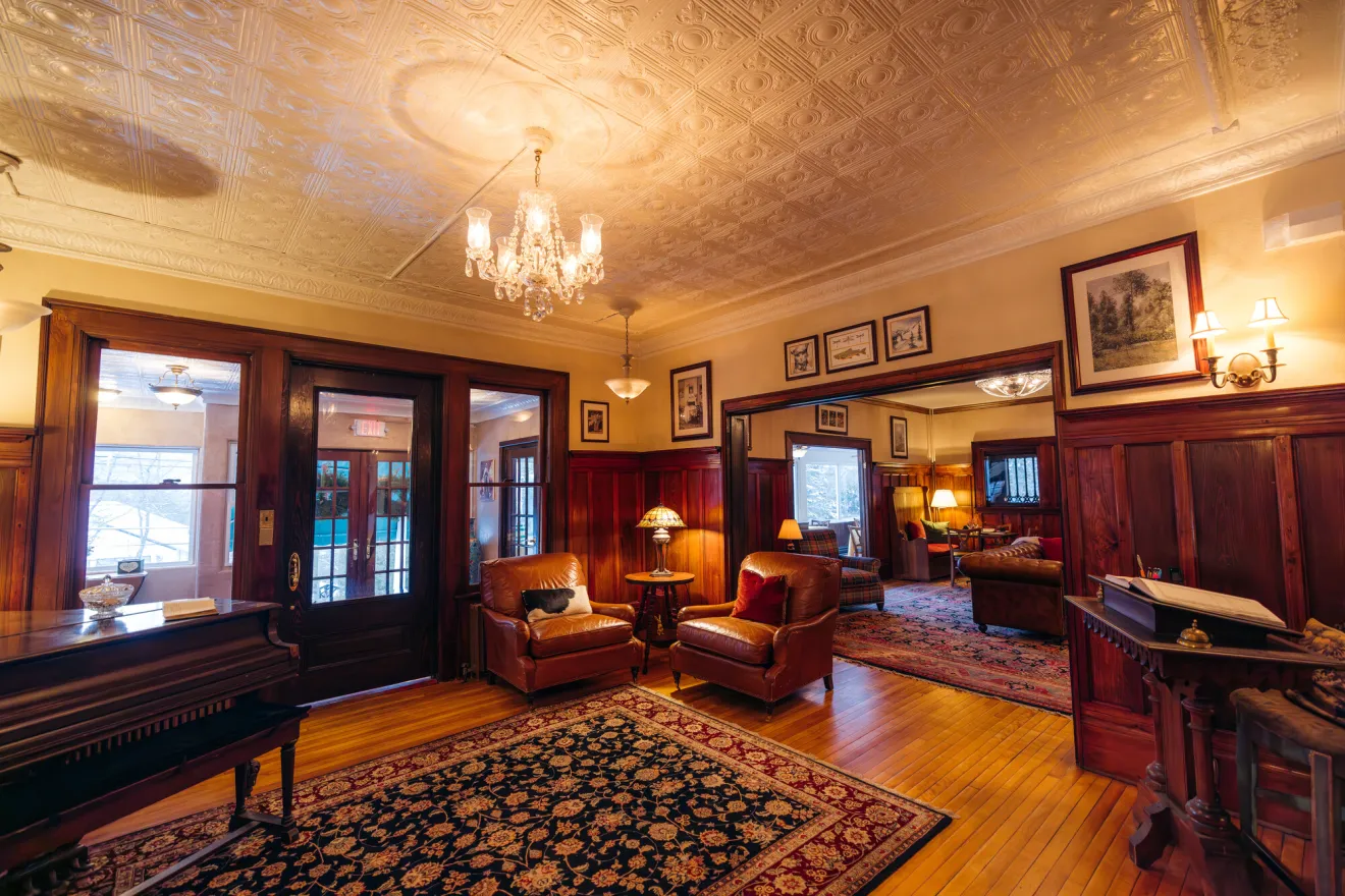 Inside Interlaken Inn.