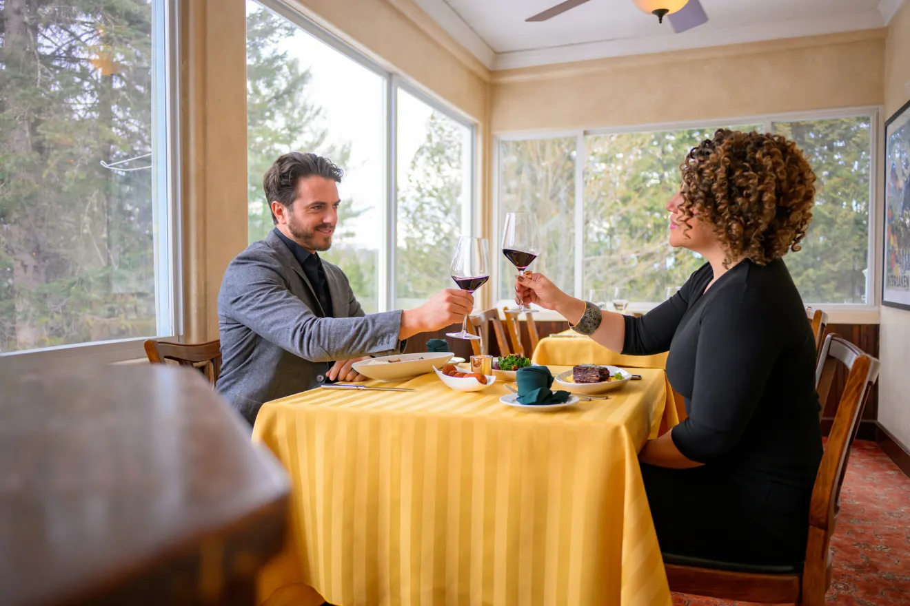 Dining at Interlaken Inn Restaurant.