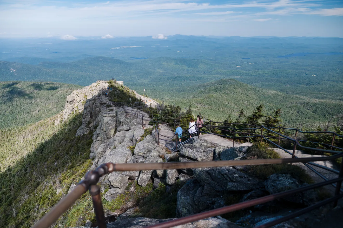 A high peak on a summer day. 