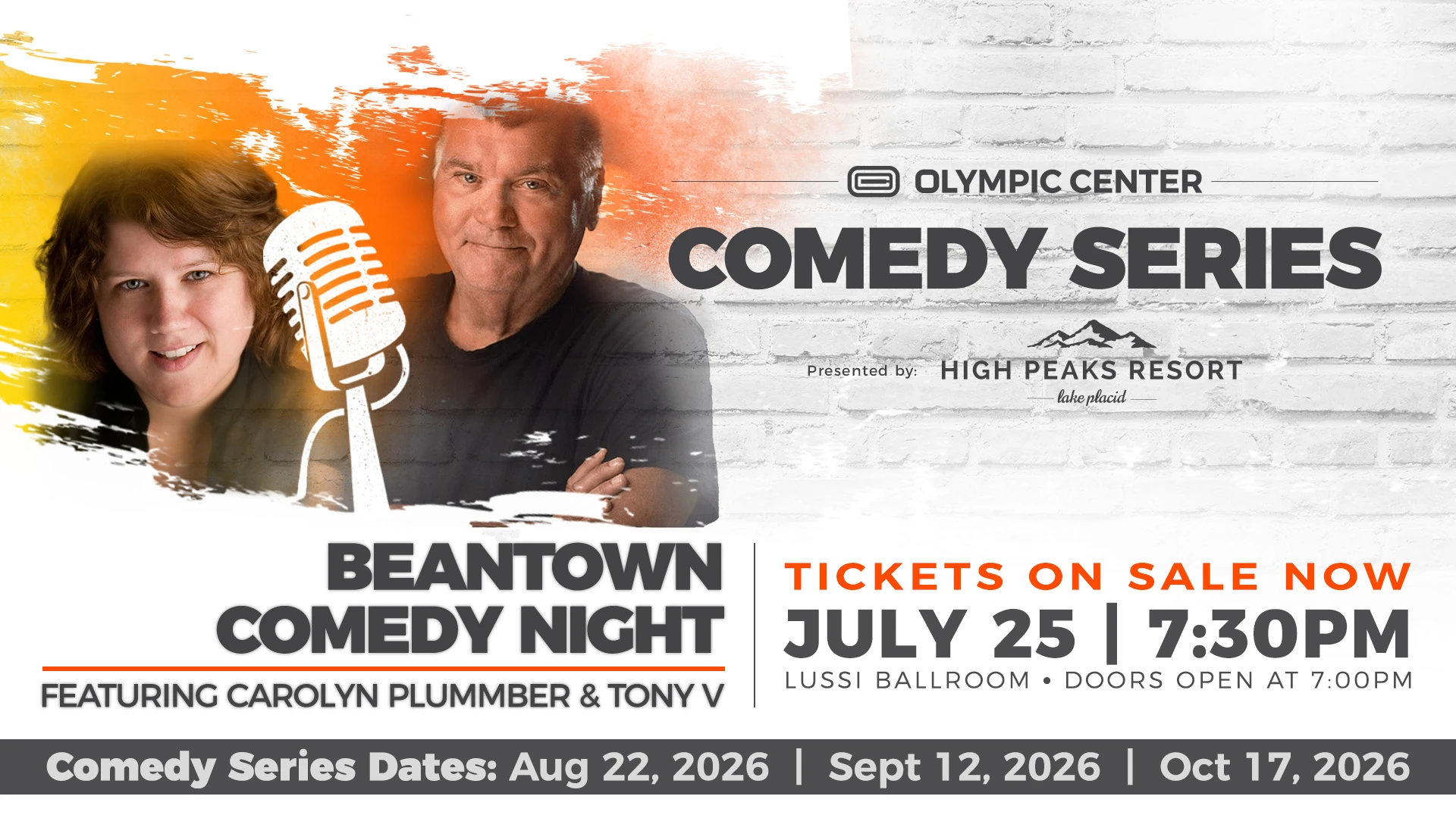 Designed Header Graphic for Beantown Comedy Night at the Olympic Center