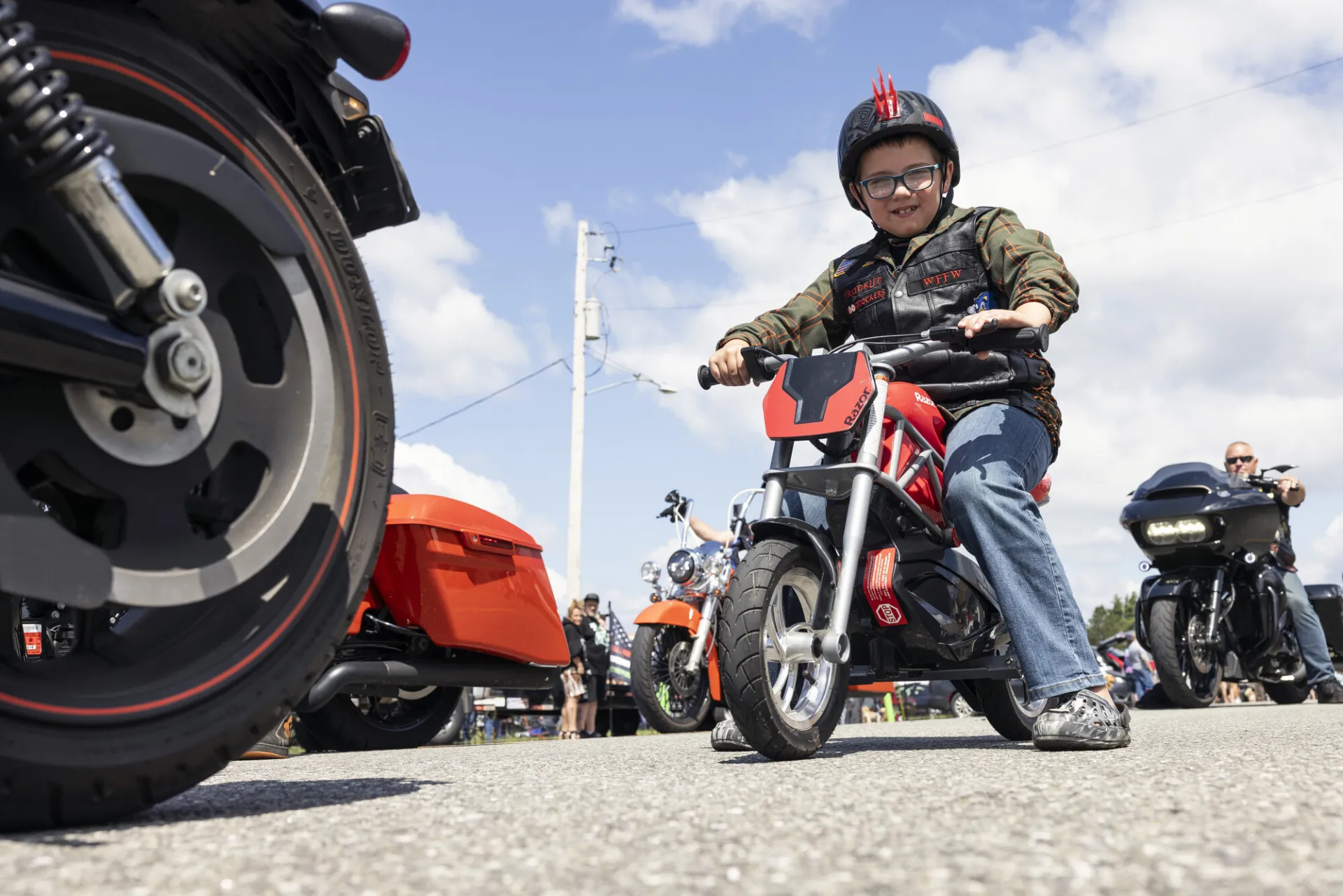 Kid on motorcyle