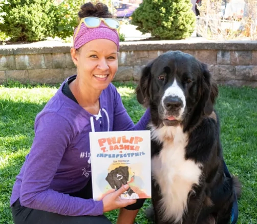 Sue Steinhardt and Phil the Dog